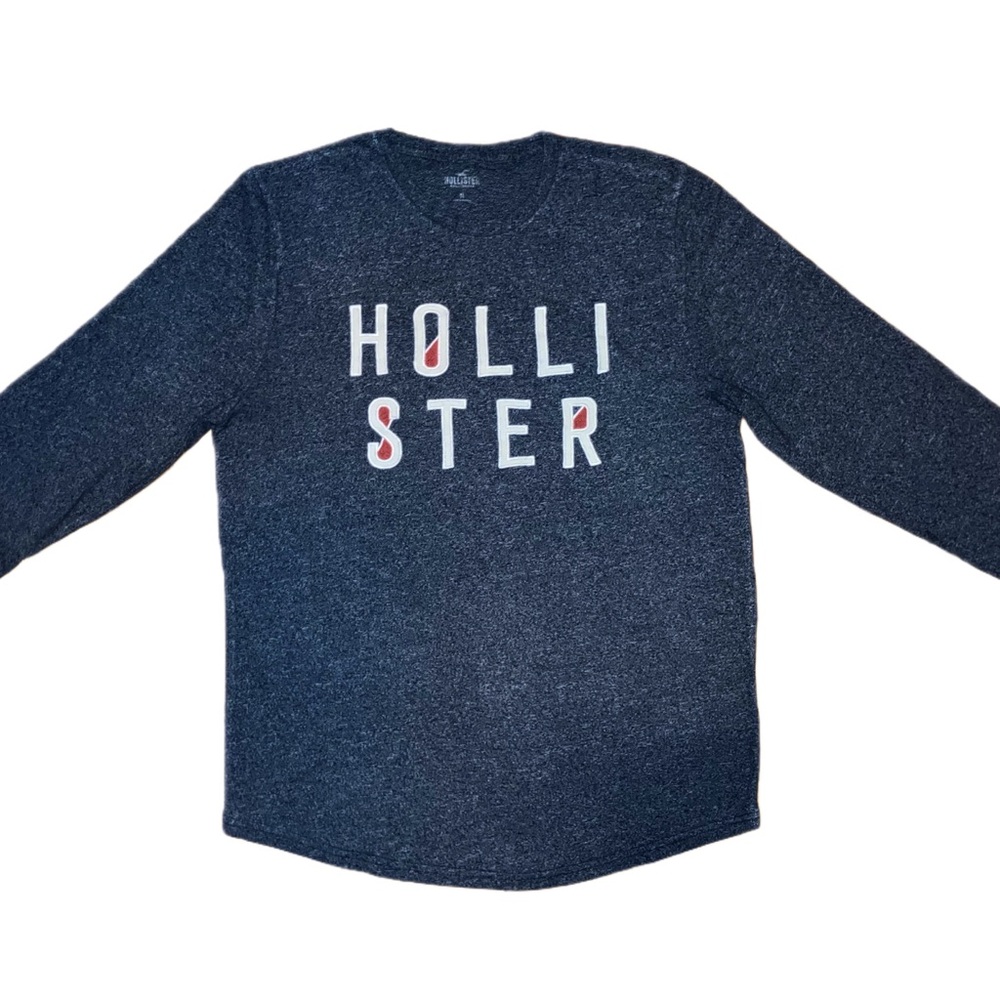 Women’s Dark grey and red Hollister long sleeve t-shirt. Size medium.